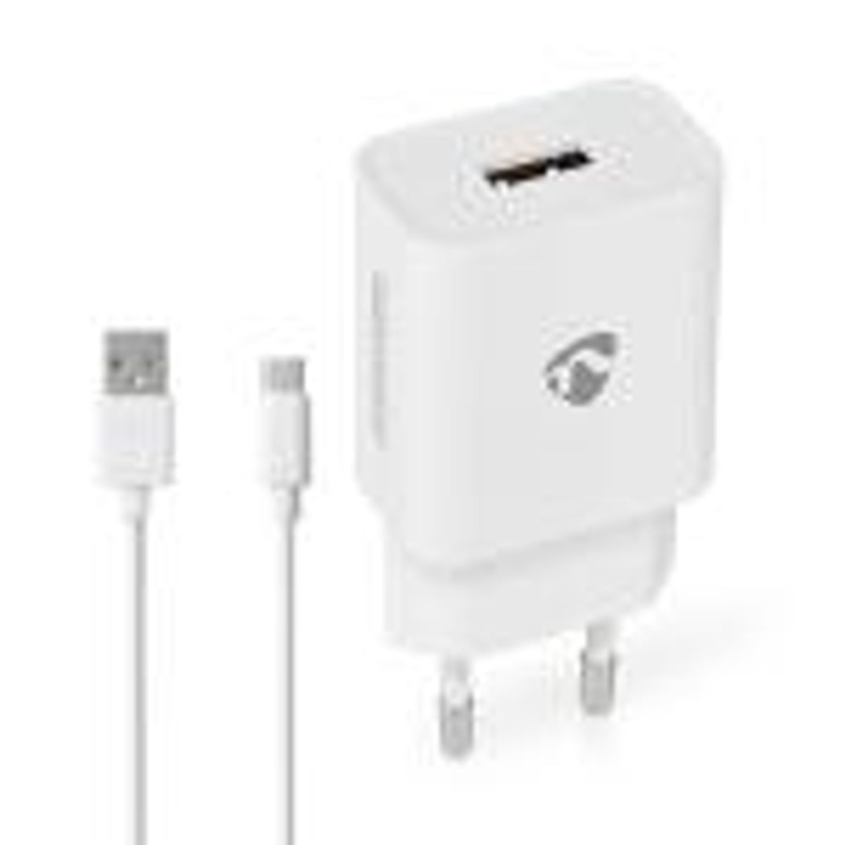 Vægoplader | 1x 2.4 A | Antal output: 1 | USB-A | USB Type C (Løs) kabel | 1.00 m | 12 W | Single spænding output