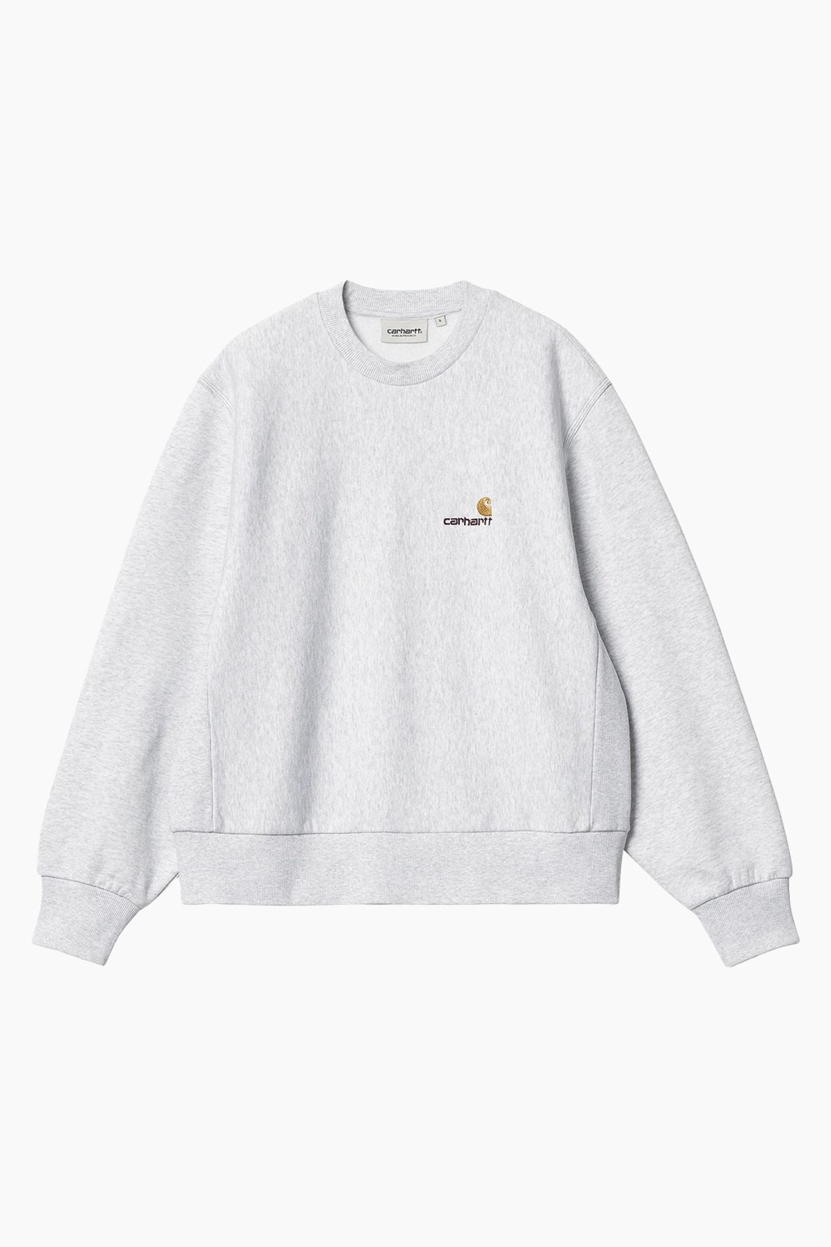 W' American Script Sweat - Ash Heather - Carhartt WIP - Grå L