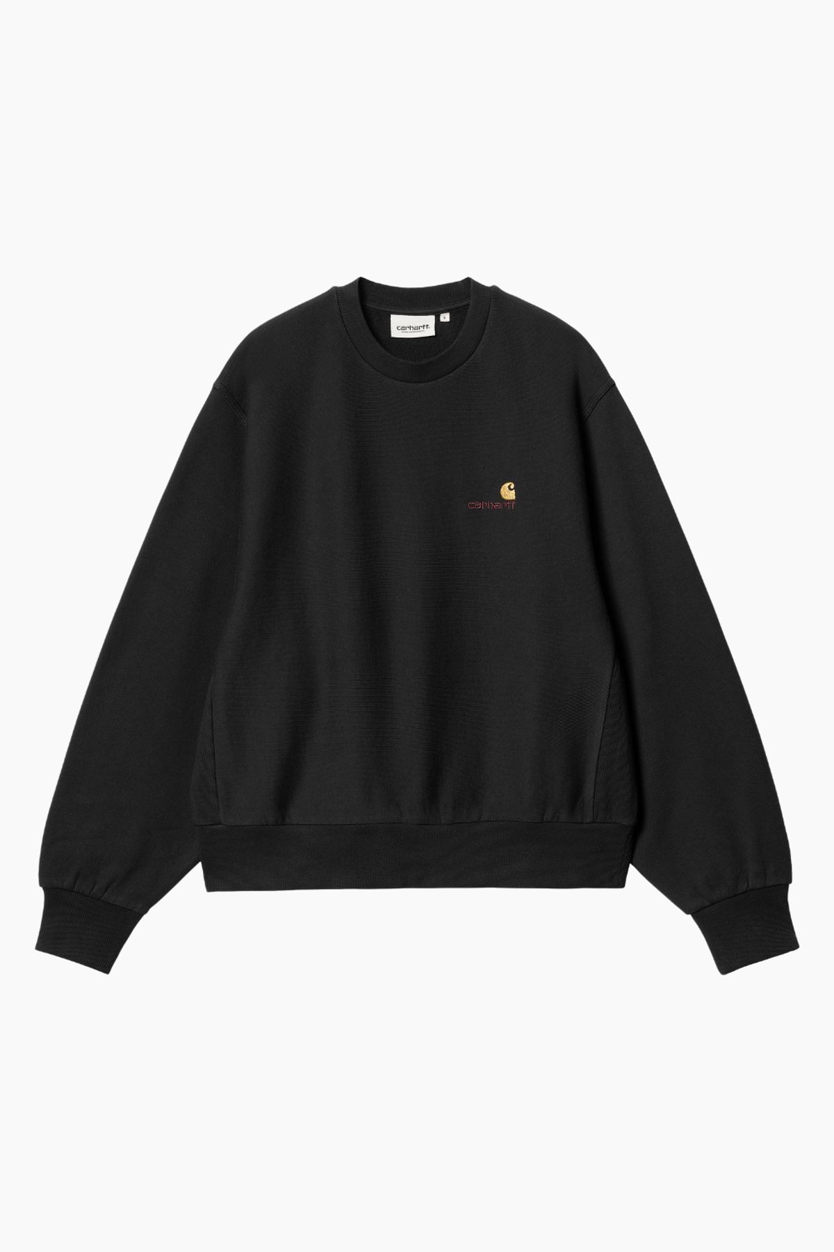 W' American Script Sweat - Black - Carhartt WIP - Sort L