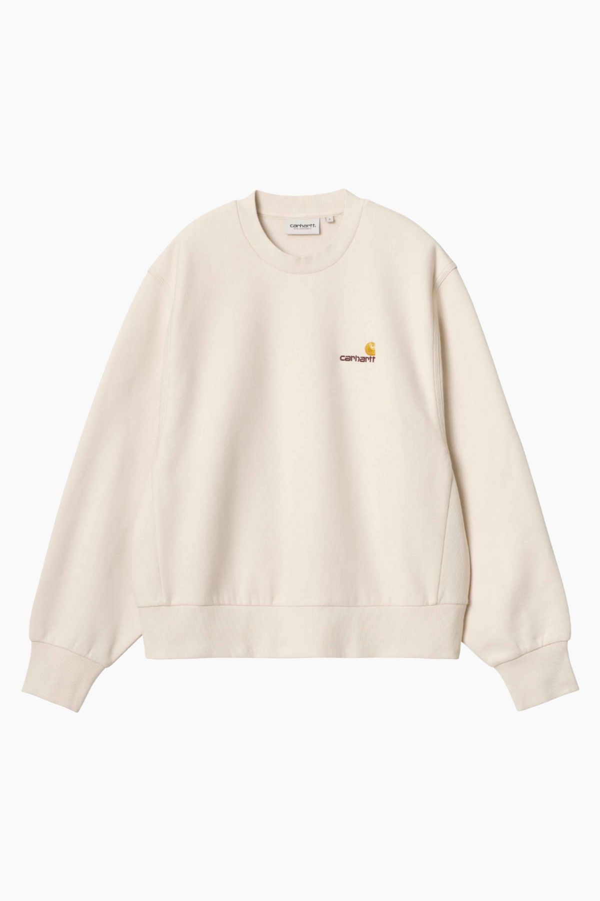 W' American Script Sweat - Moonbeam - Carhartt WIP - Creme XS