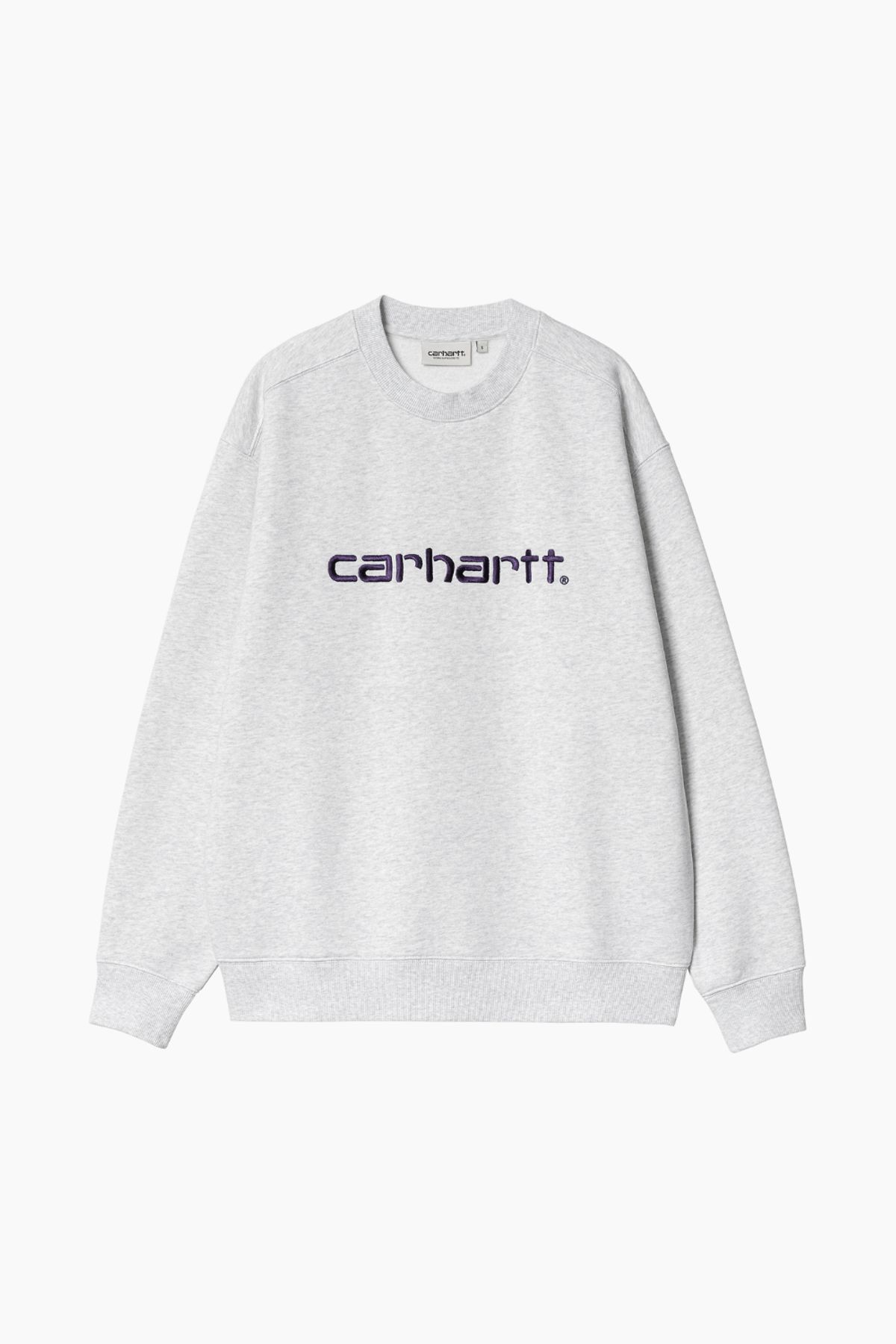 W' Carhartt Sweat - Ash Heather/Tyrian - Carhartt WIP - Grå L