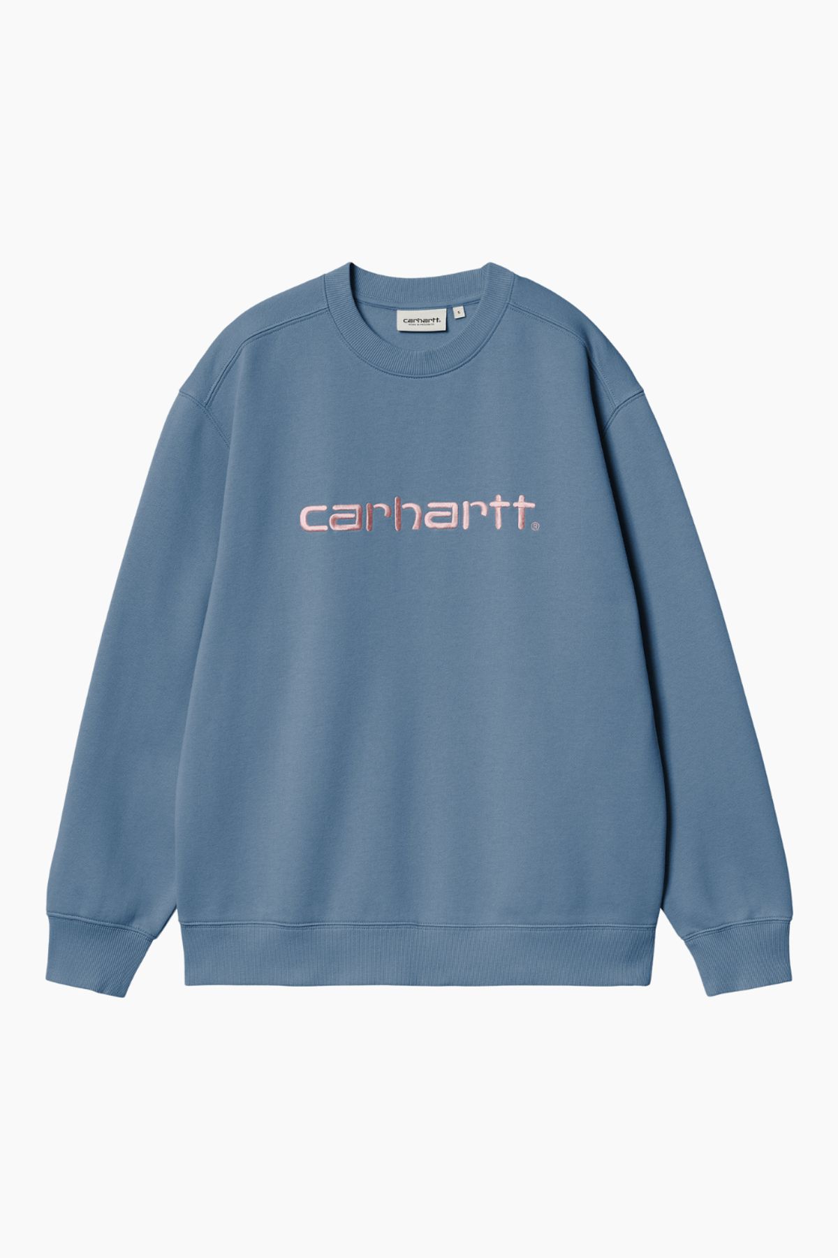 W' Carhartt Sweatshirt - Sorrent/Glassy Pink - Carhartt WIP - Blå XS