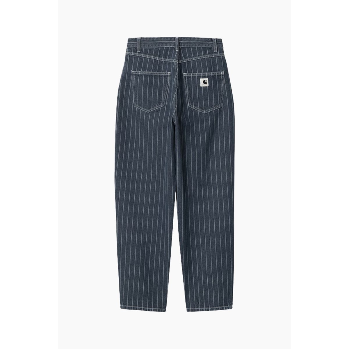 W' Orlean Pant - Orlean Stripe, Blue/White Stone Washed - Carhartt WIP - Stribet 25