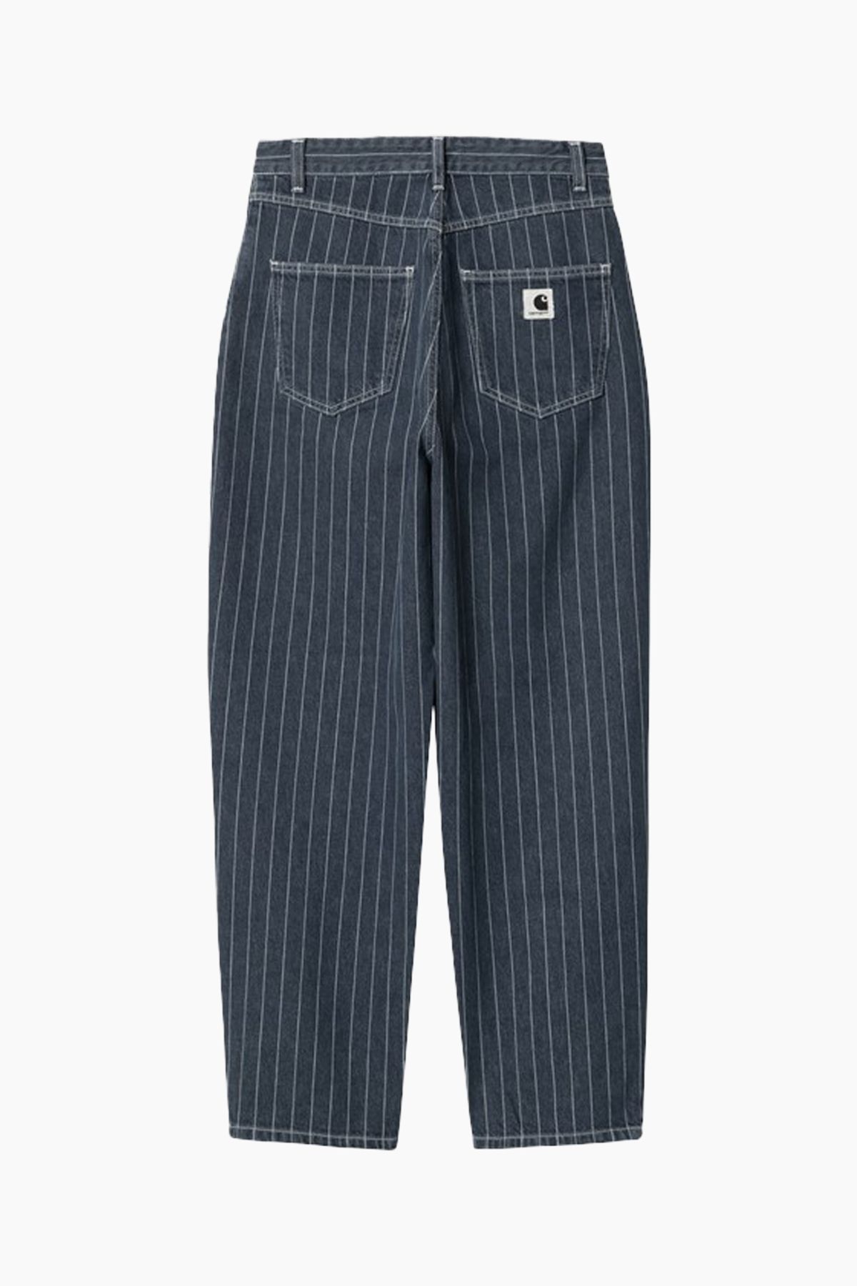 W' Orlean Pant - Orlean Stripe, Blue/White Stone Washed - Carhartt WIP - Stribet 26