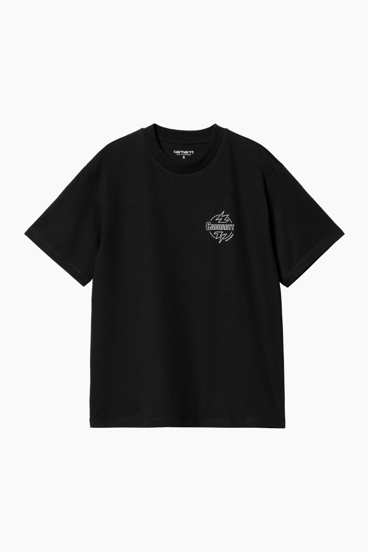 W' S/S Ablaze T-Shirt - Black / White - Carhartt WIP - Sort M