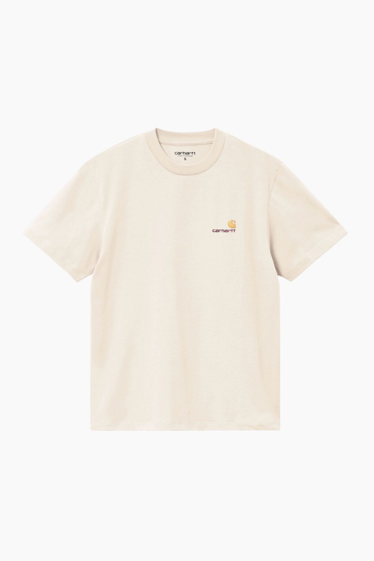 W' S/S American Script T-Shirt - Moonbeam - Carhartt WIP - Creme L