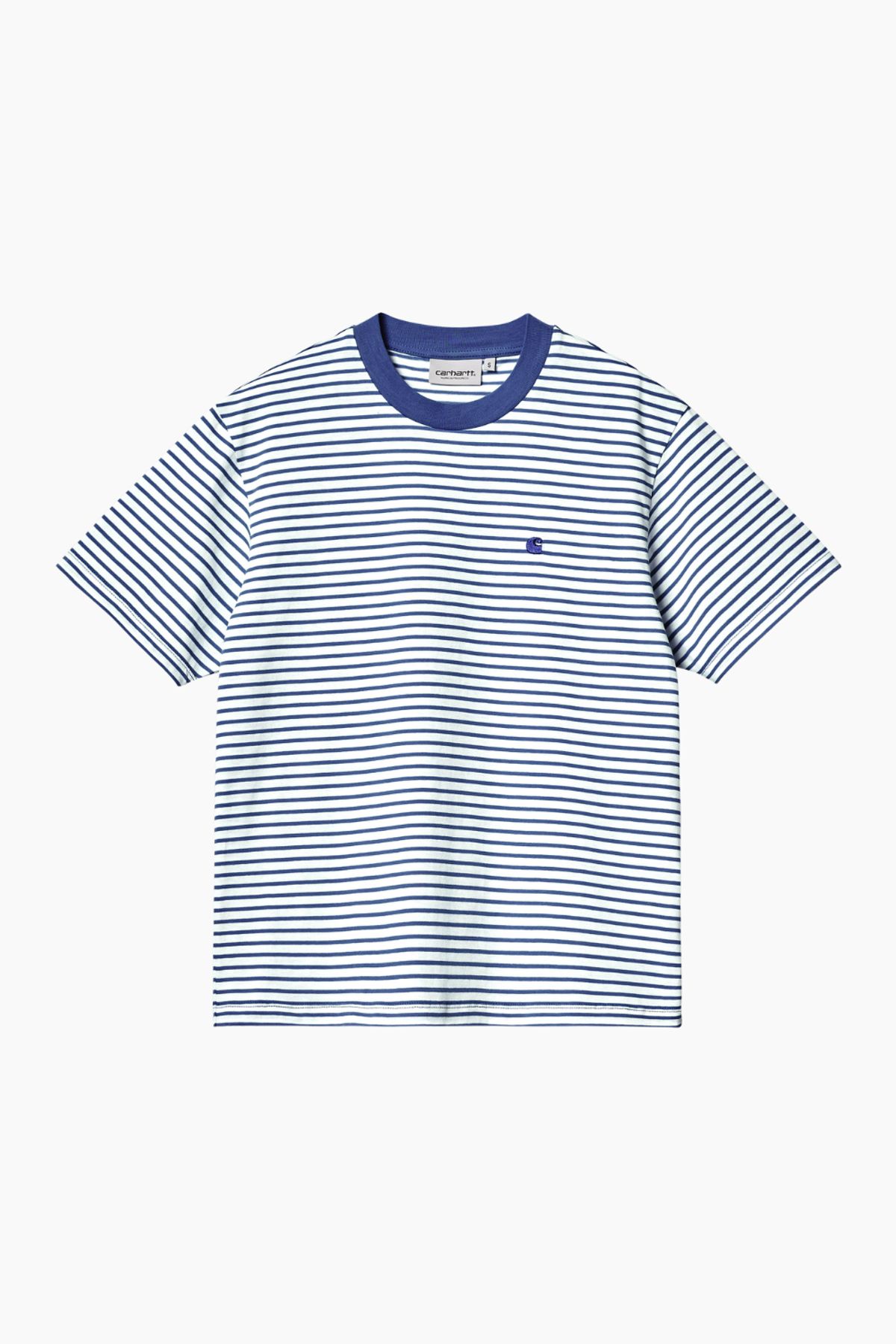 W' S/S Coleen T-Shirt - Coleen Stripe, White/Acapulco - Carhartt WIP - Stribet L