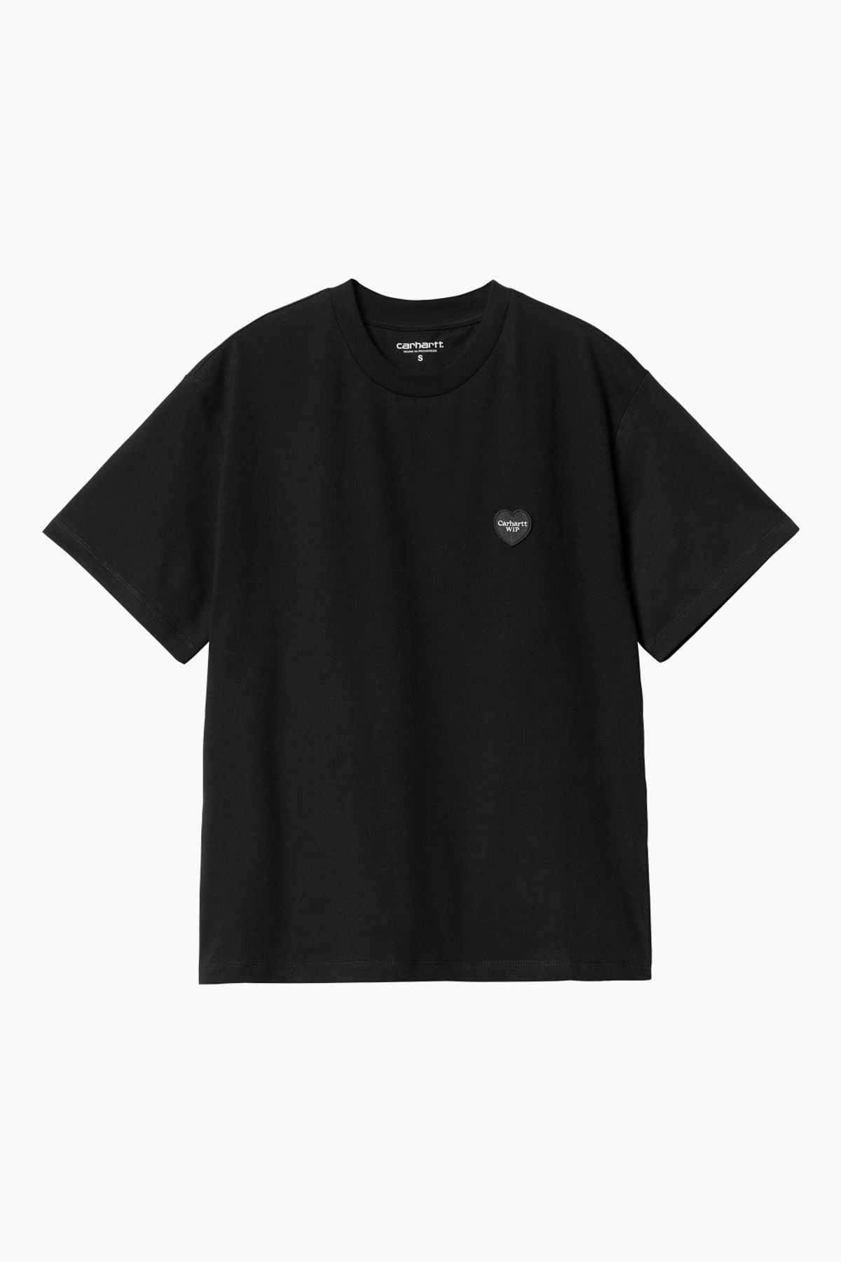 W' S/S Heart Patch T-shirt - Black - Carhartt WIP - Sort M