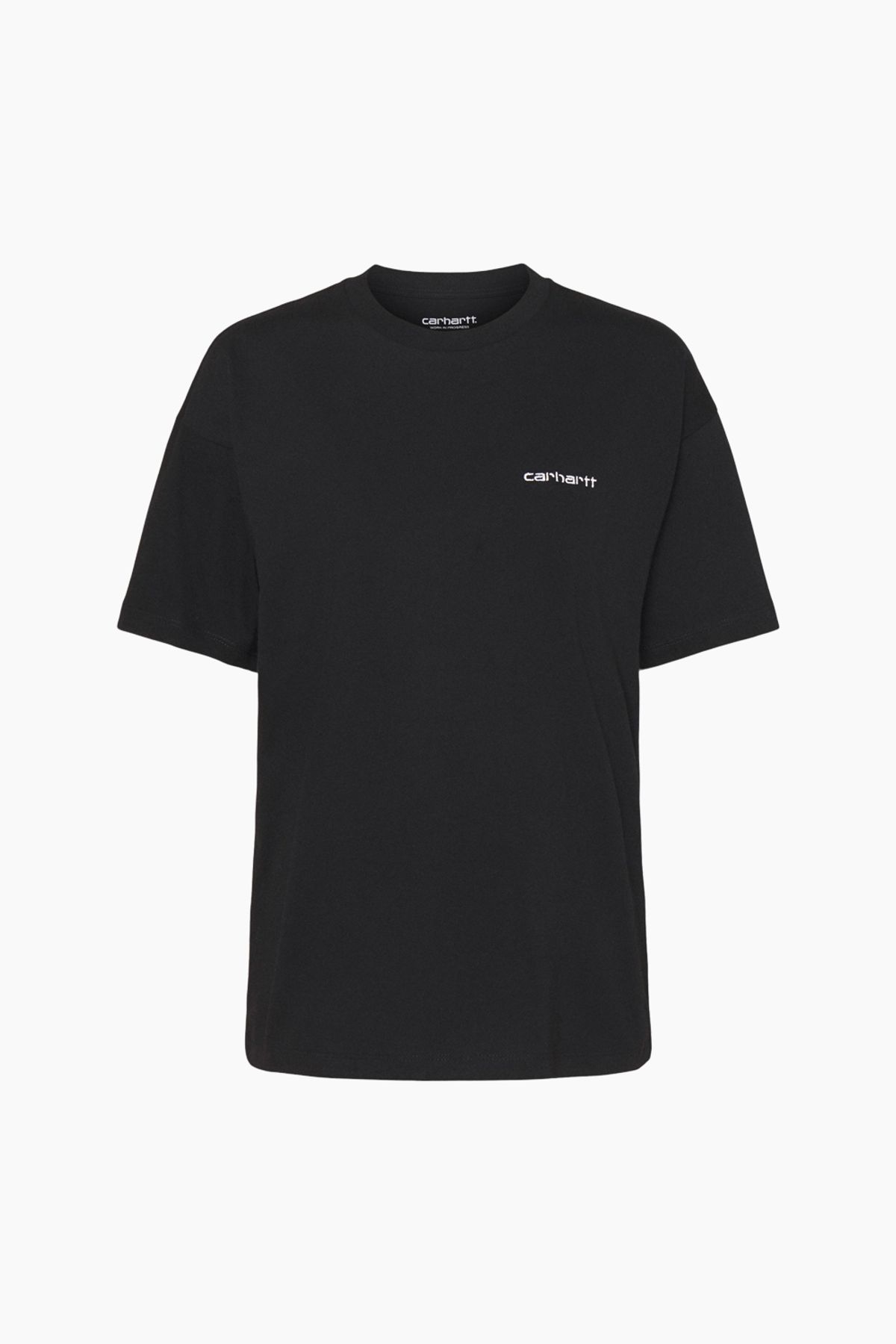 W' S/S Script Embroidery - Black - Carhartt WIP - Sort XS