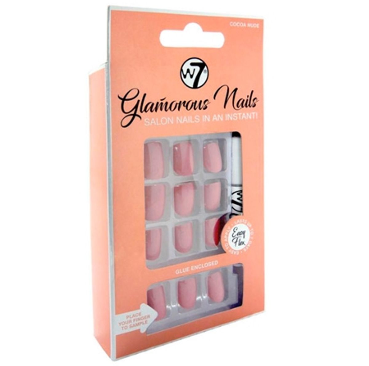 W7 Glamorous Nails Cocoa Nude - 24 stk