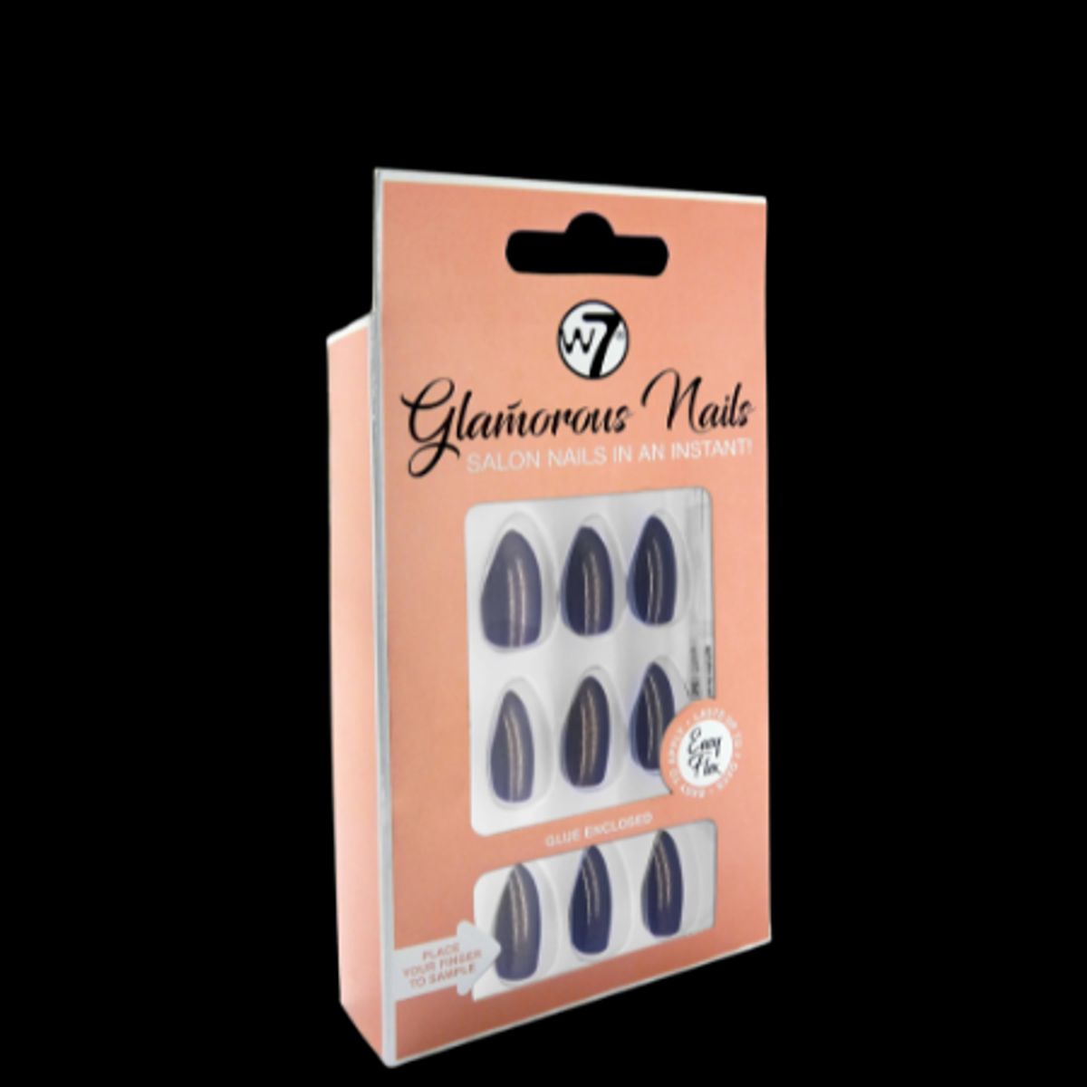 W7 Glamorous Nails Midnight Express - 24 stk