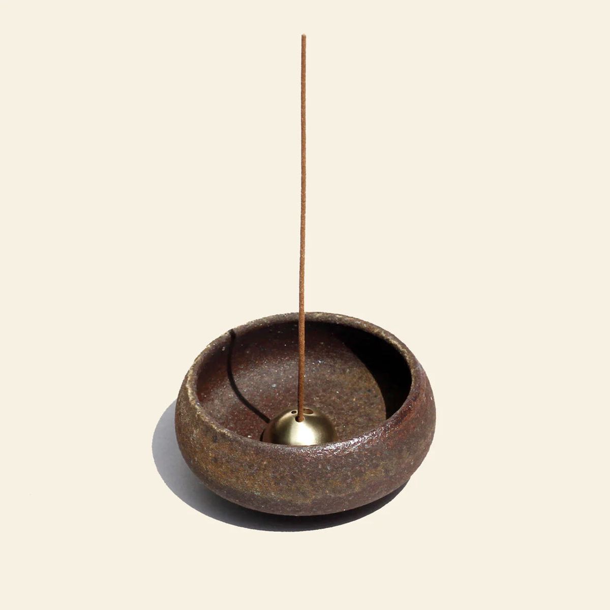 WABI SABI SKÅL + RØGELSESHOLDER - BRUNT STENTØJ - UME INCENSE - - UME Incense - StudioBuus