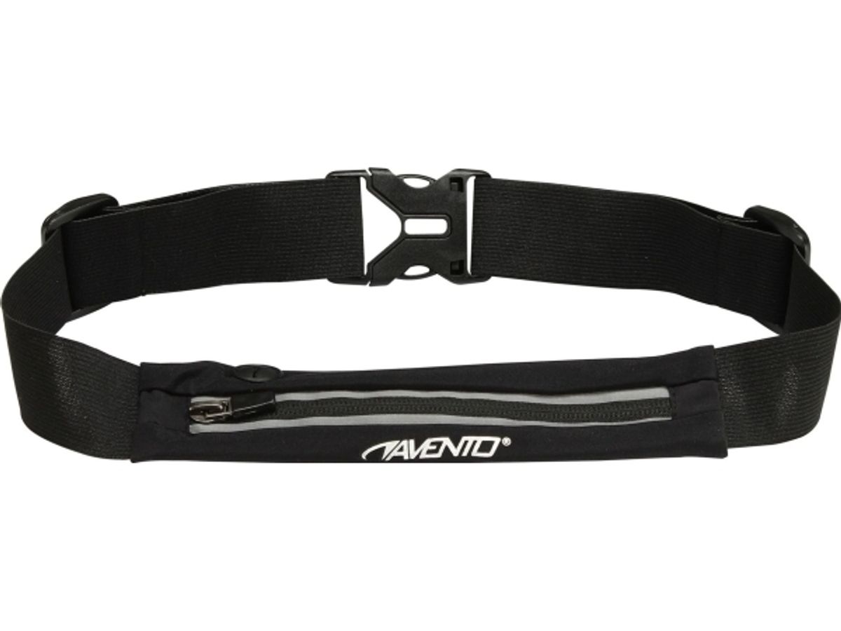 Waistbelt With Expandable Bag Avento 21Pa Black/Silver