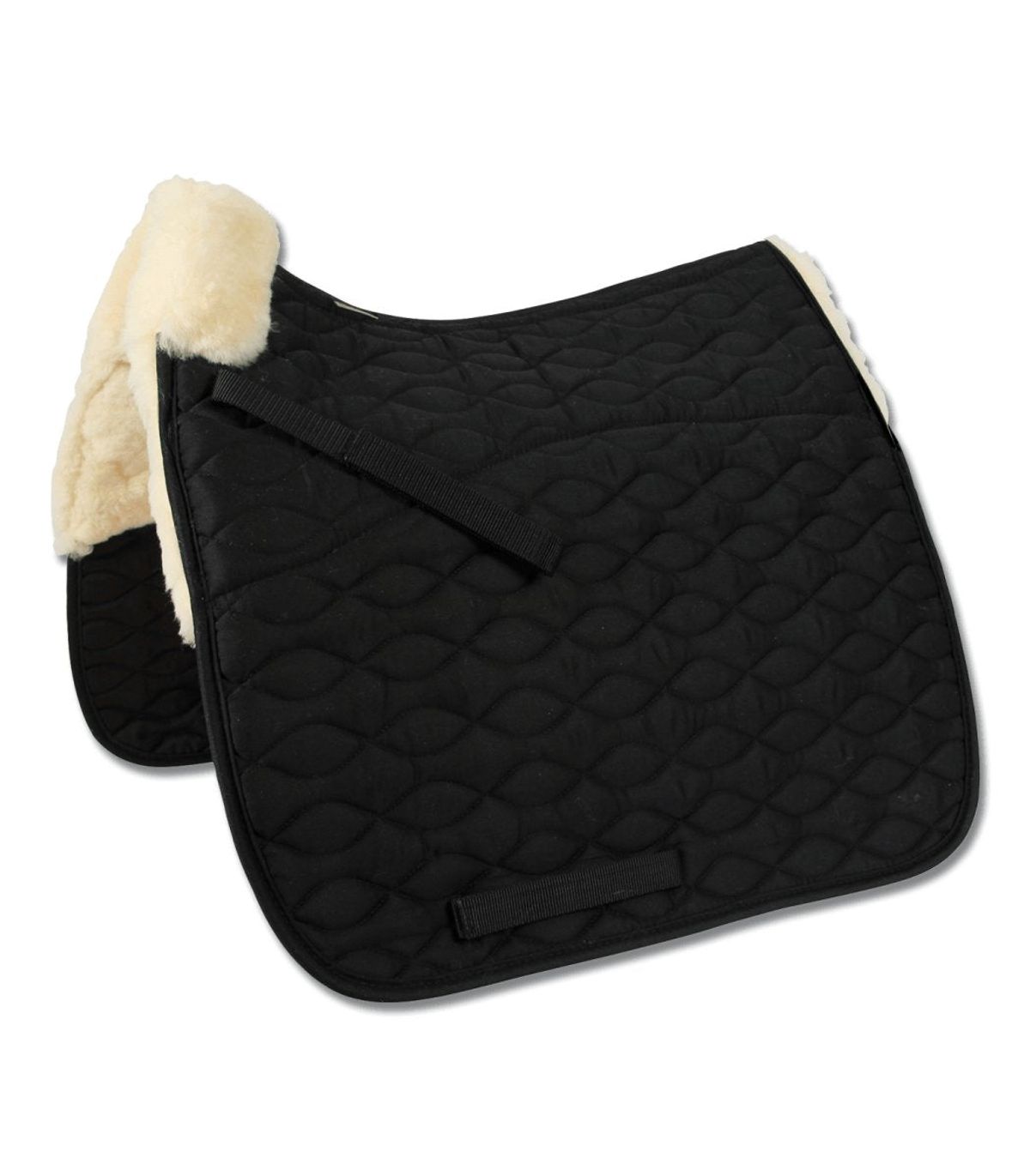 Waldhausen Saddle Pad Mailand Lambskin, black, D (Dressur)