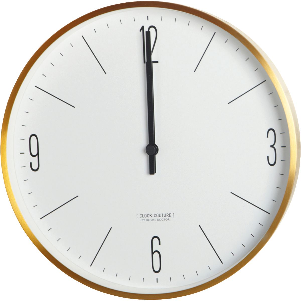 Wall clock, HDClock Couture, White;Gold - White/Gold / Aluminium / w: 30 cm