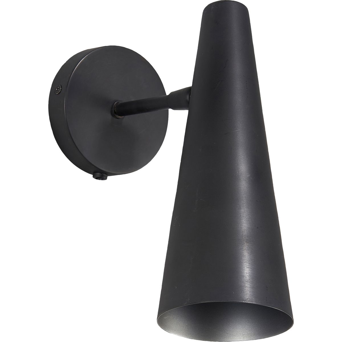 Wall lamp, HDPrecise, Matte black - Matte black / Iron , Brass / h: 21 cm