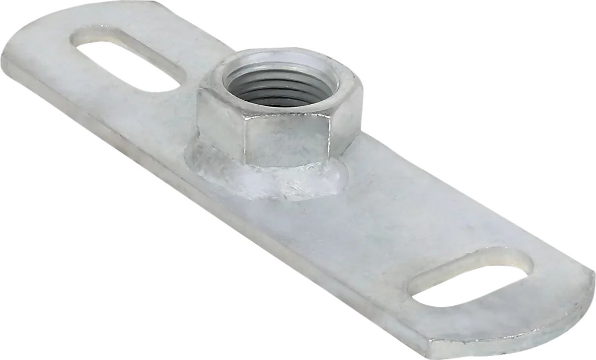 Walraven grundflange 1/2''. Elforzinket. 145x38mm med CO2 svejset muffe