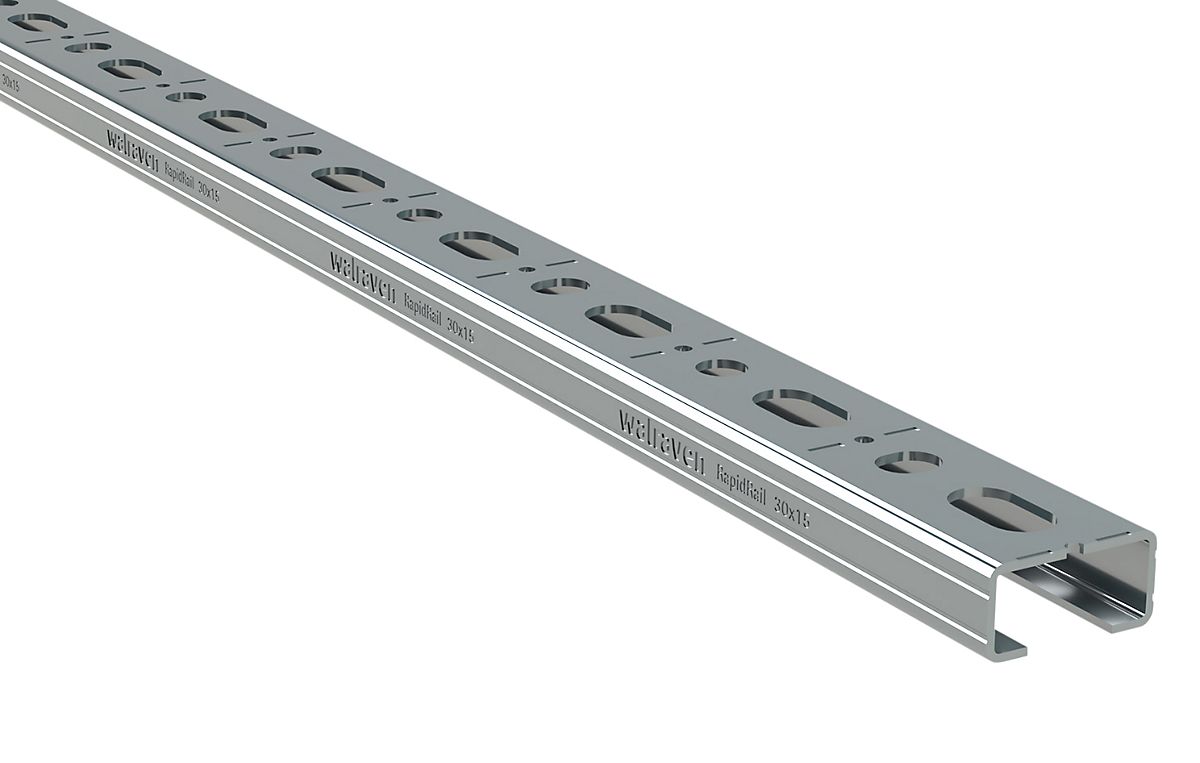 Walraven RapidRail skinne WM1 - 30x15x1,5mm 2meter - Elforzinket