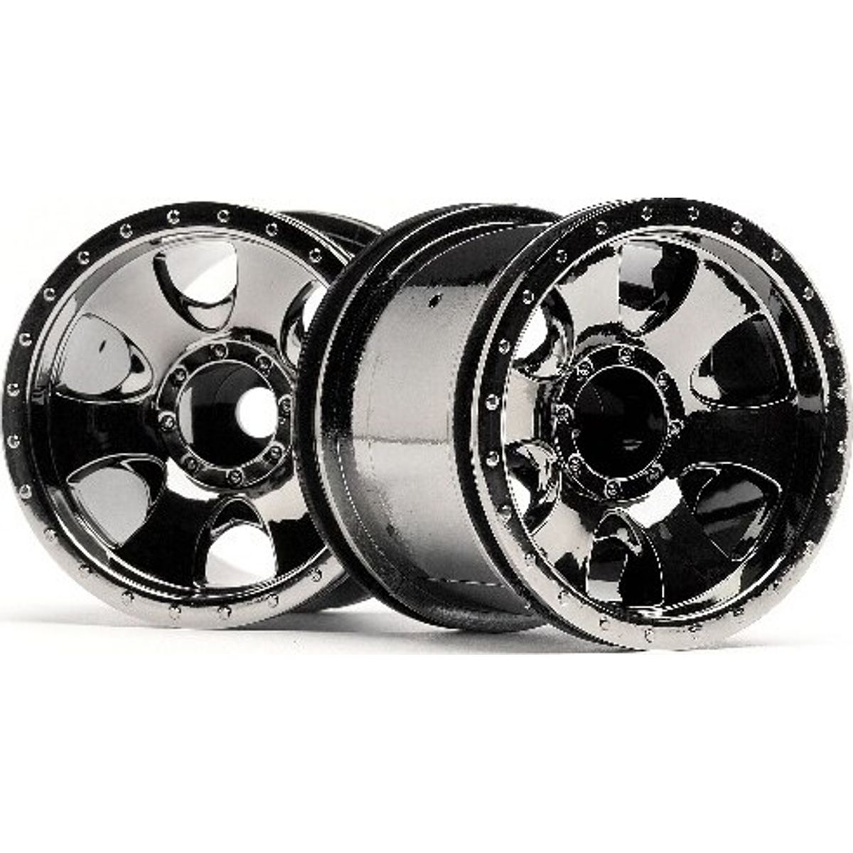 Warlock Wheel Black Chrome (2.2in/2pcs) - Hp105280 - Hpi Racing