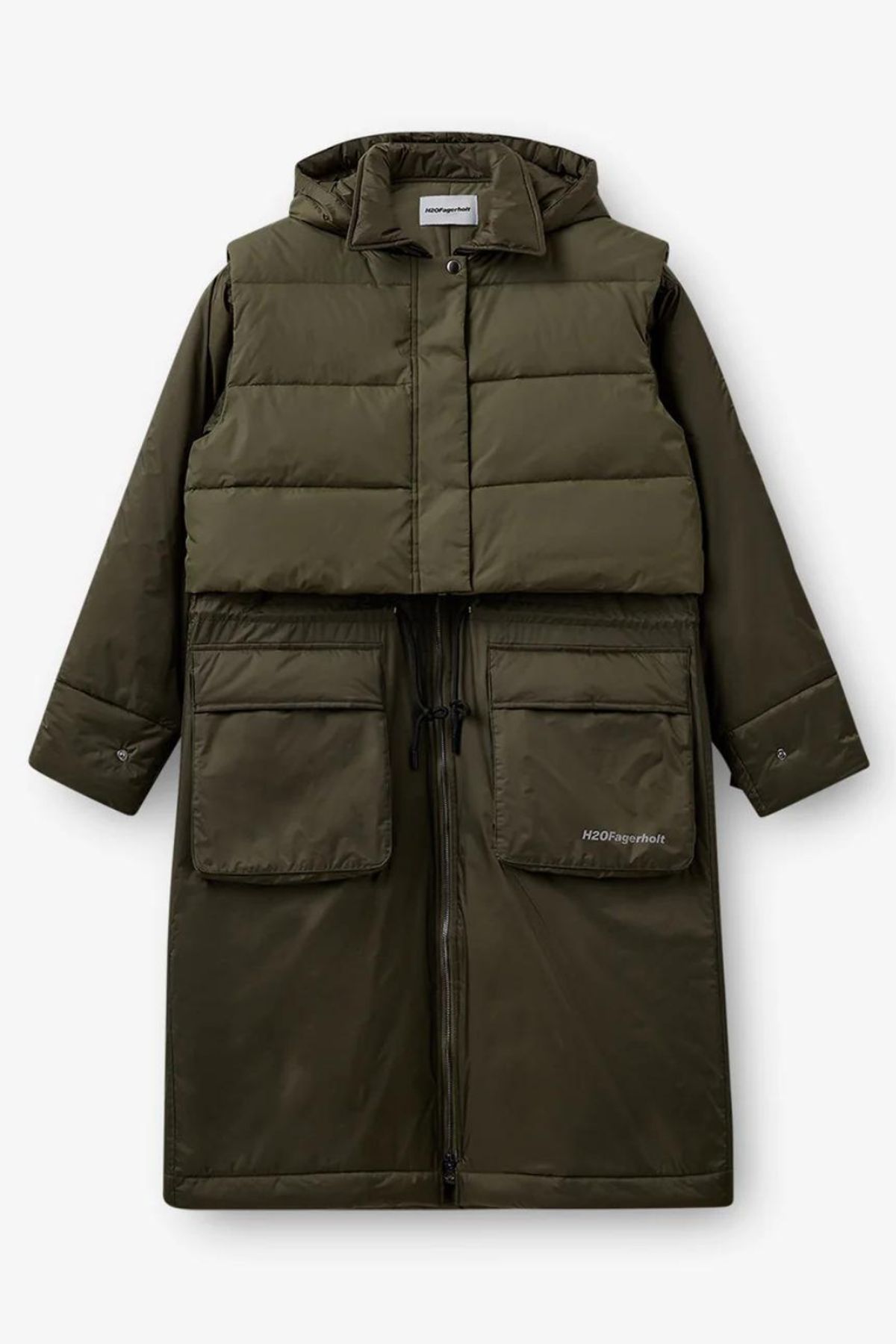 Warm Rain Jacket - Forest Green - H2O Fagerholt - Grøn L