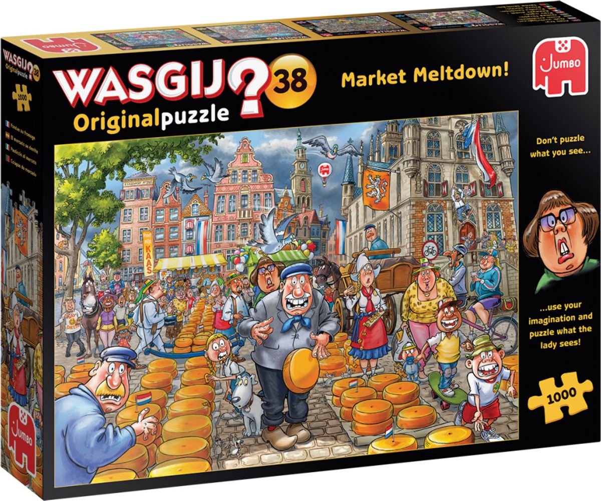 Wasgij Puslespil - Original 38 - Market Meltdown! - 1000 Brikker