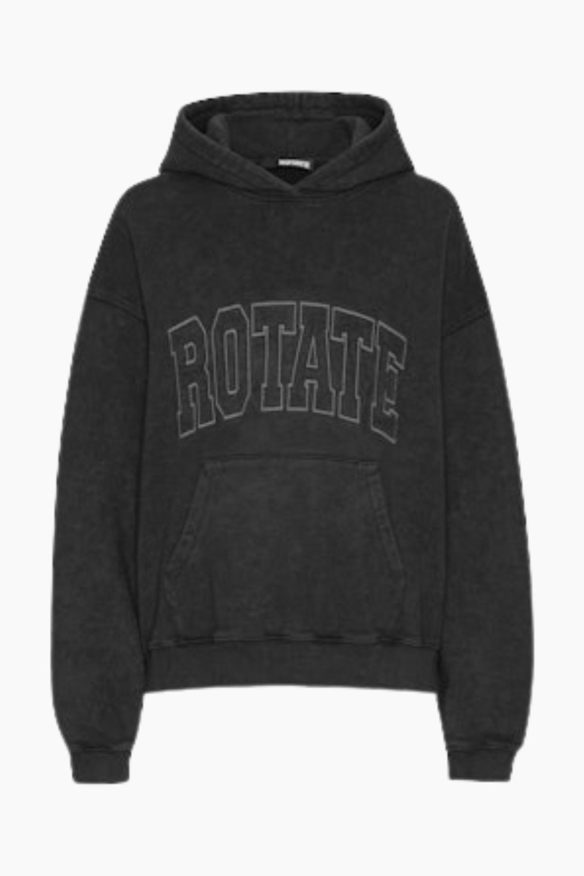 Washed Heavy Sweat Hoodie - Black - Rotate - Sort L