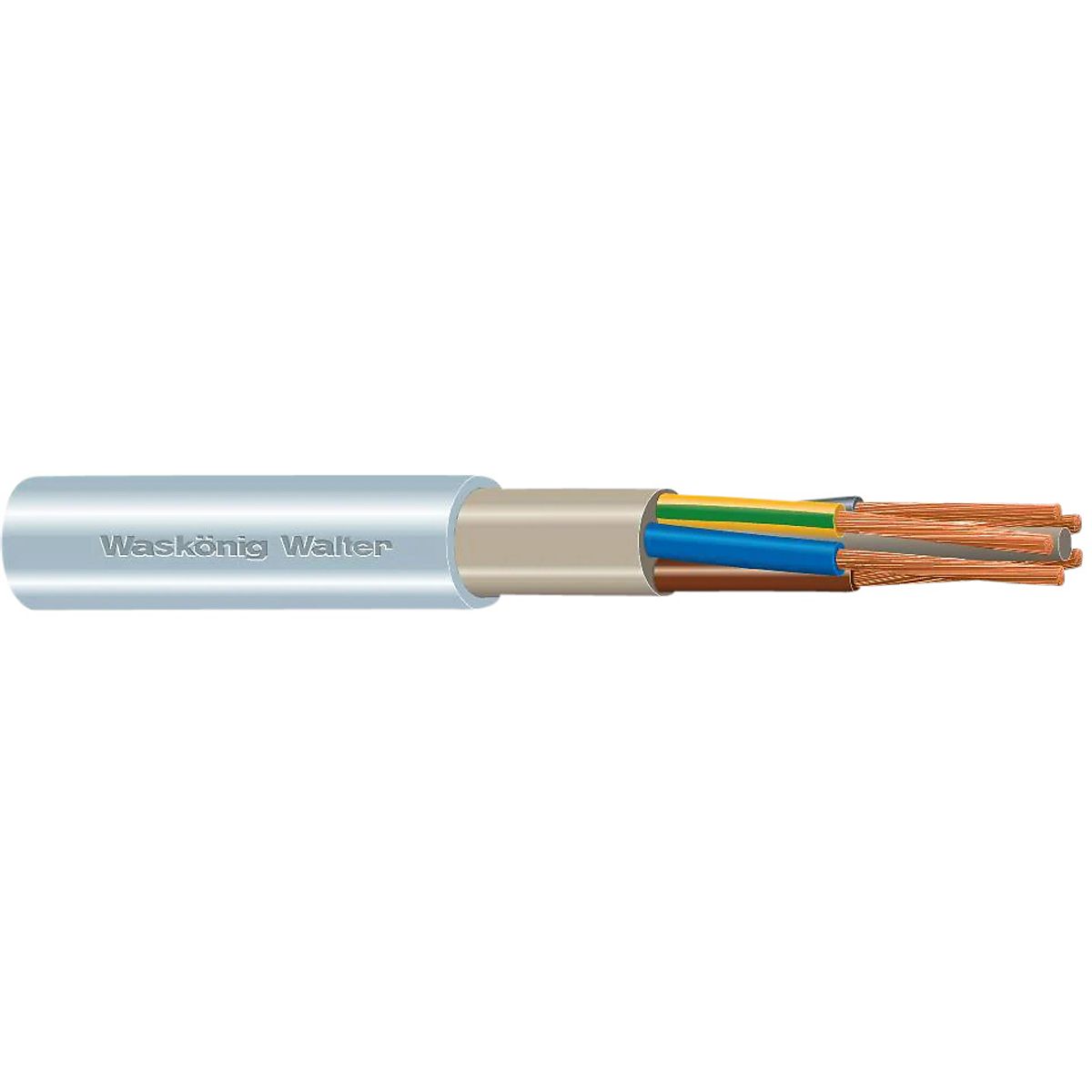 Waskönig+Walter Eco-Flex Kabel 5G10 500mtr. Tromle. Halogenfri. Til afklip.