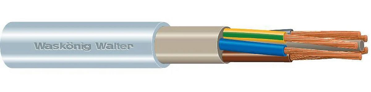 Waskönig+Walter Eco-Flex kabel 5G25 500mtr. tromle. Halogenfri. Til afklip, Afmåling i ringe max. længde 35M. samt hele tromler nat lev. I dag, Afmåling på tromle nat lev. + 1 dag alle længder.