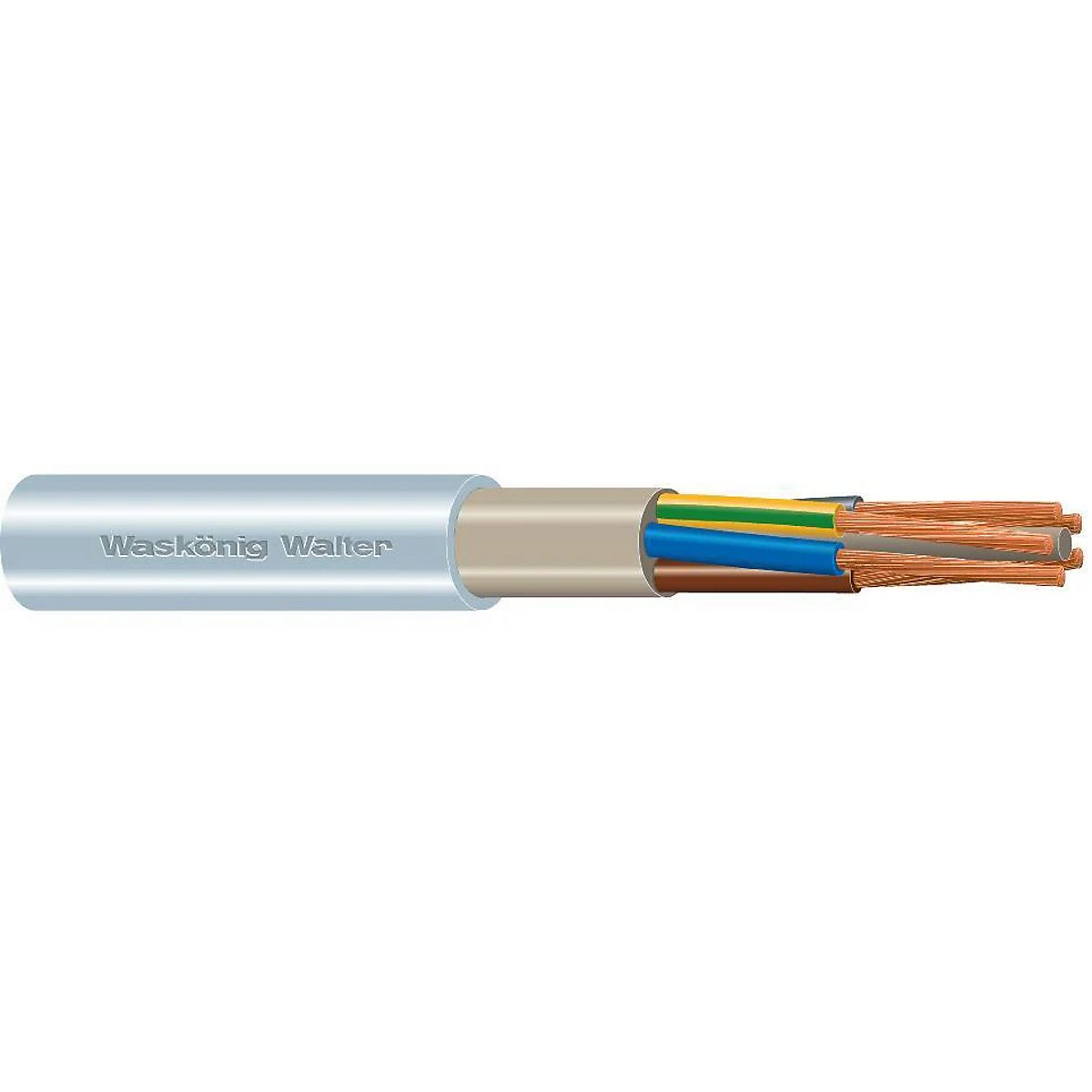 Waskönig+Walter Eco-Flex kabel 5G25 500mtr. tromle. Halogenfri. Til afklip.