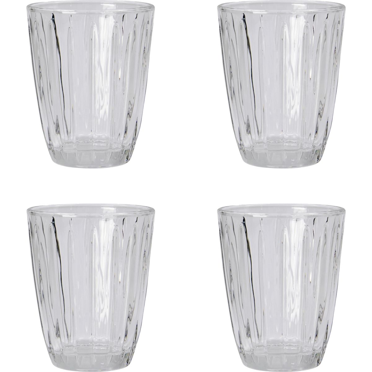 Water glass, NVGroove, Clear - Clear / h: 10 cm, dia: 8 cm