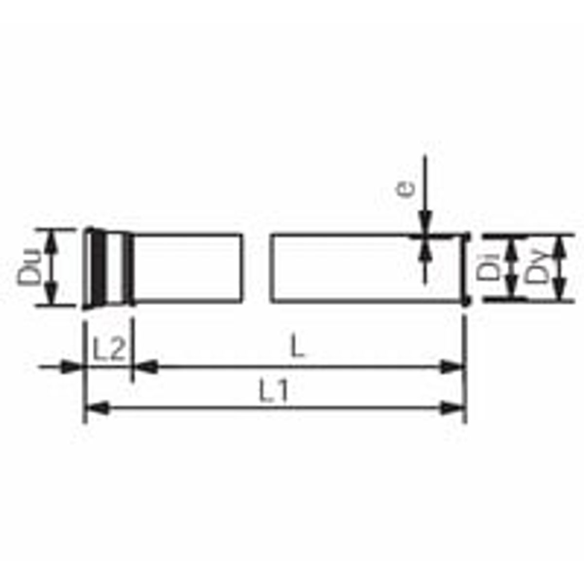 Wavin 75 x 3000 mm Wafix PP rr med muffe