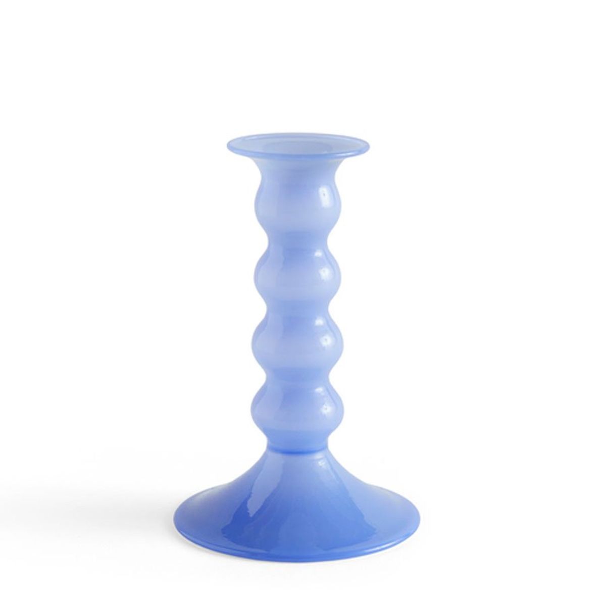 Wavy Candle Holder Medium jade light blue