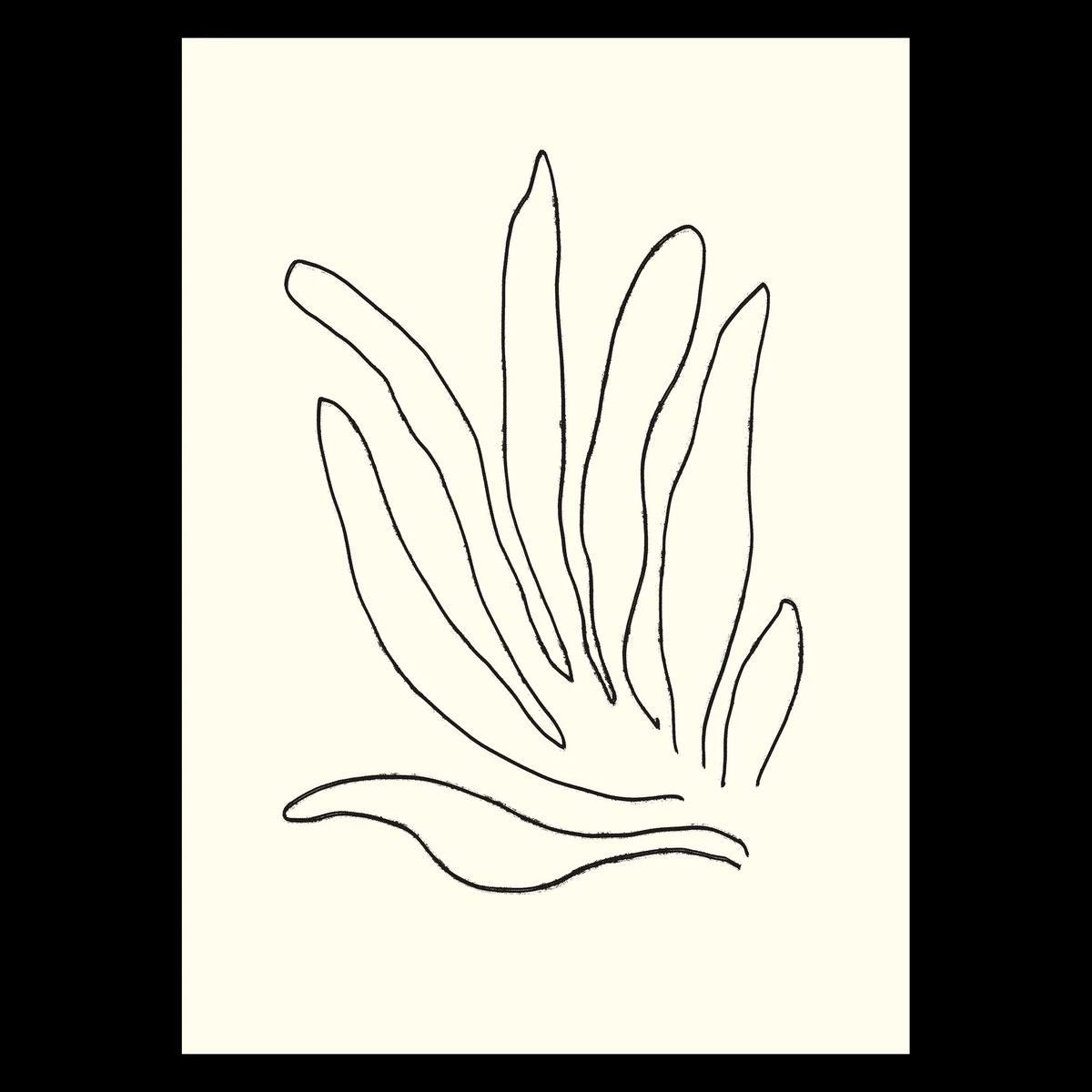 Wavy Leaves Plakat 21x30 cm (A4) / Ingen ramme