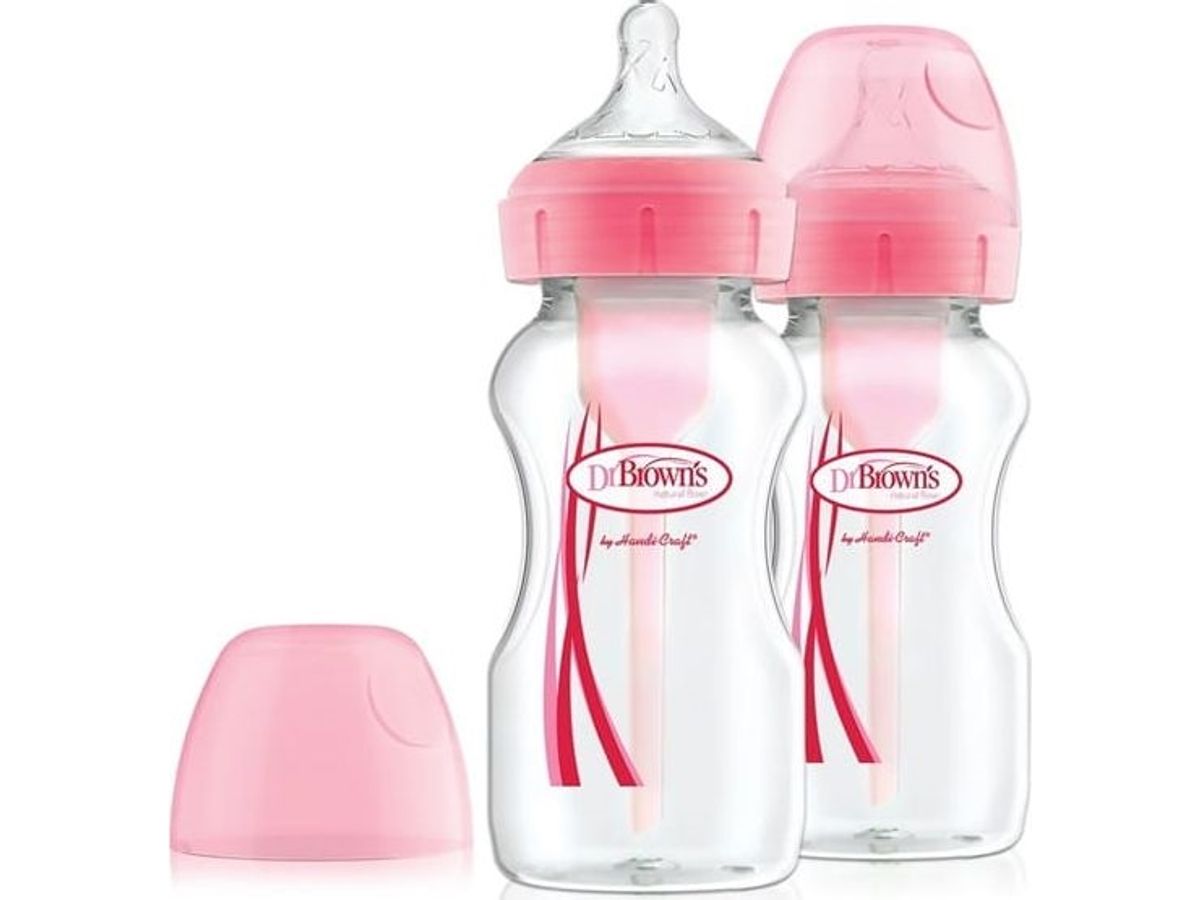 Wb92601-Baby Feeding Bottle Dr Browns Wide Neck 270Ml Pp Options Plus 2Pak Pink