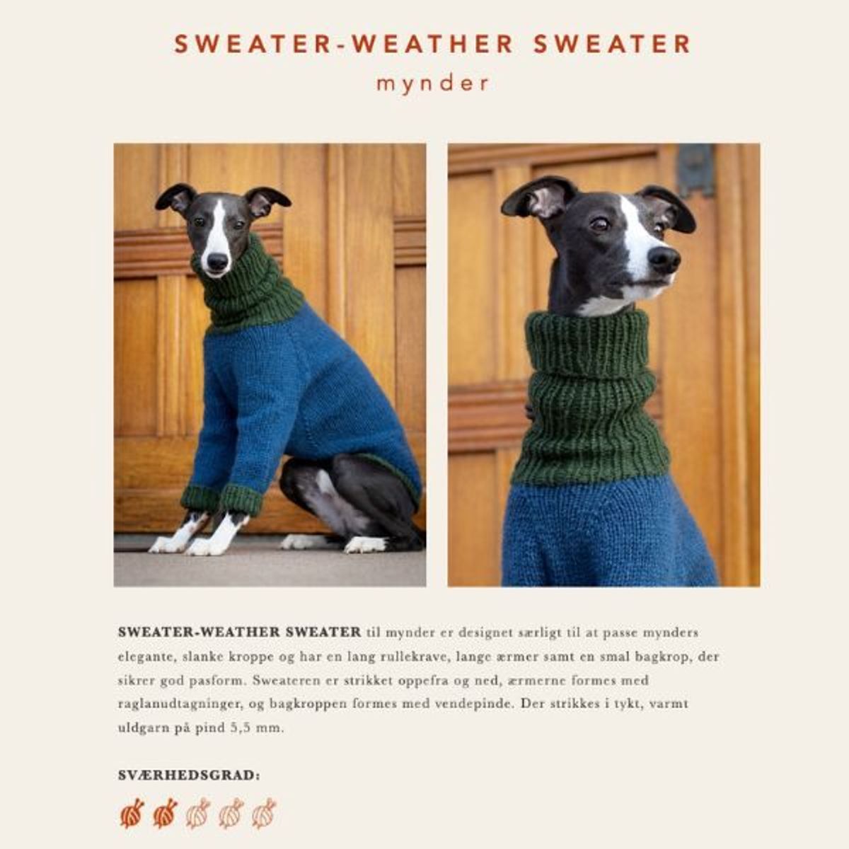 WEAR FIFI // Strikkeopskrift på hundesweater til mynder