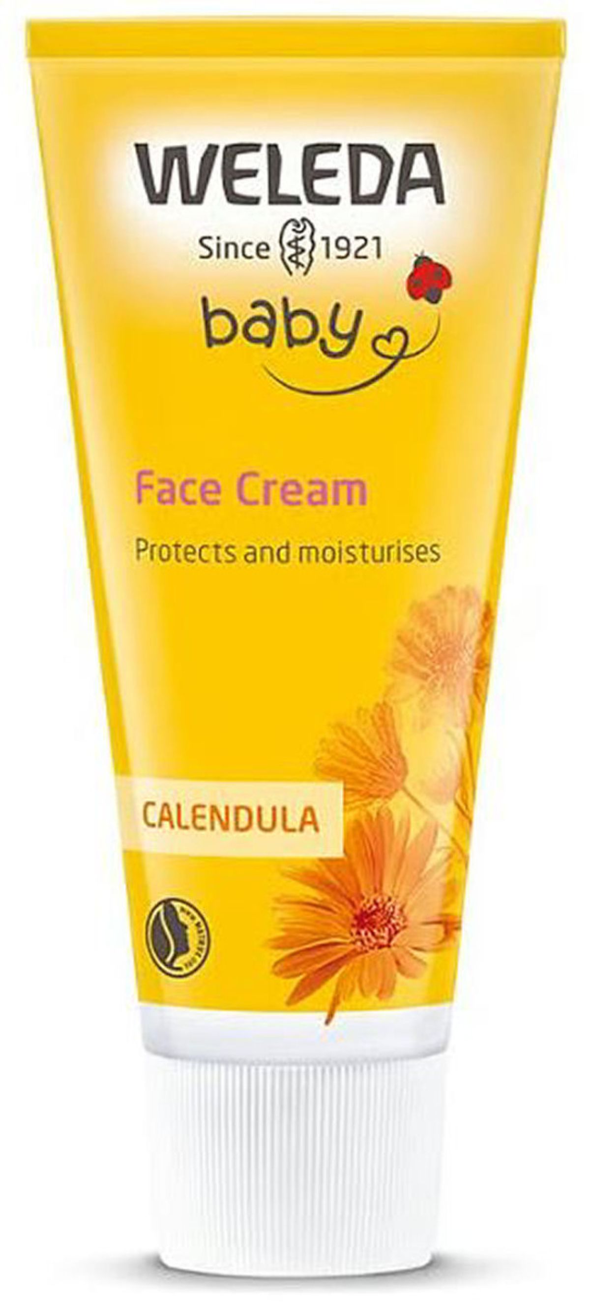 Weleda baby face cream protects and moisturises delicate skin calendula 50ml