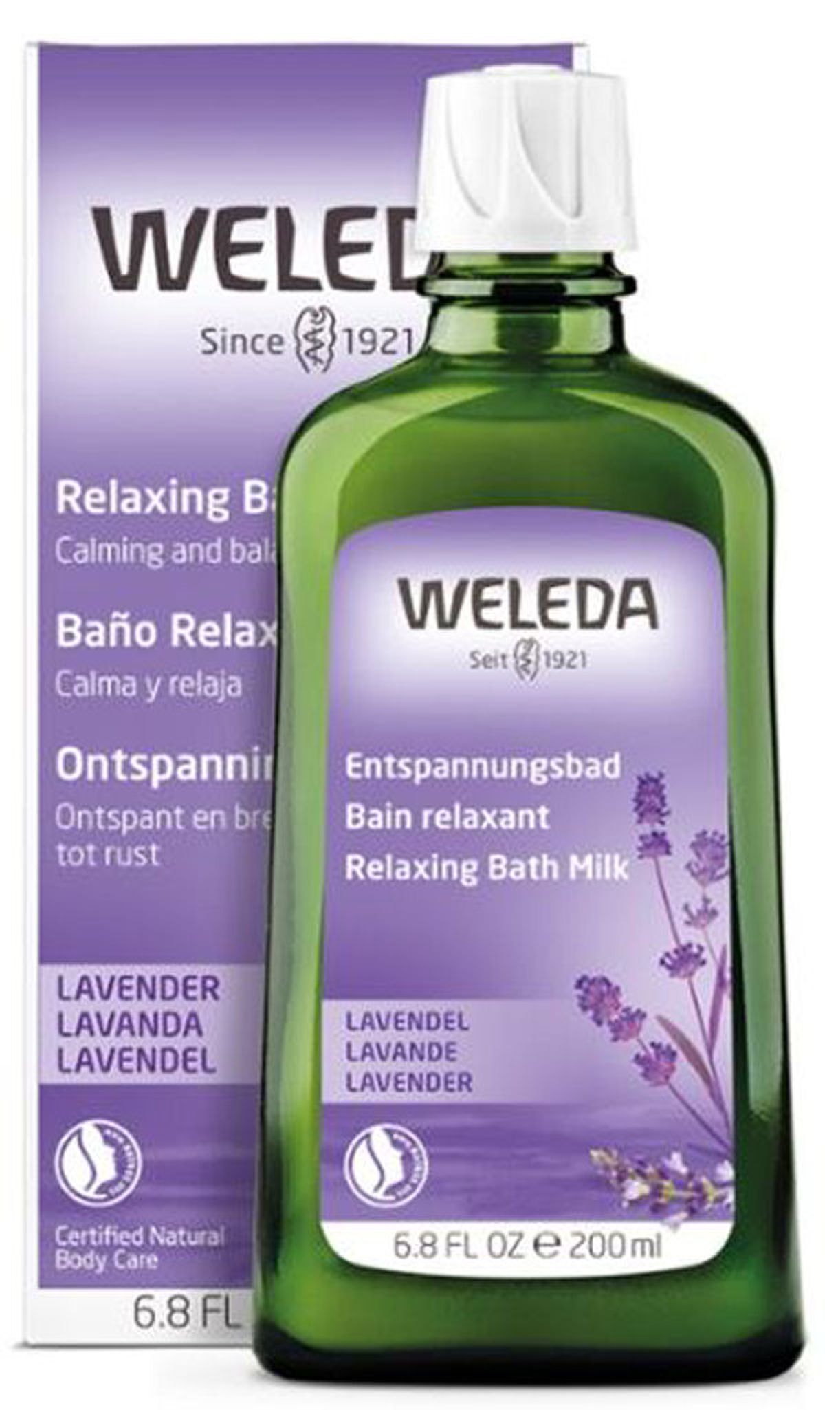 Weleda relaxing bath milk calming and balancing lavendel 200ml