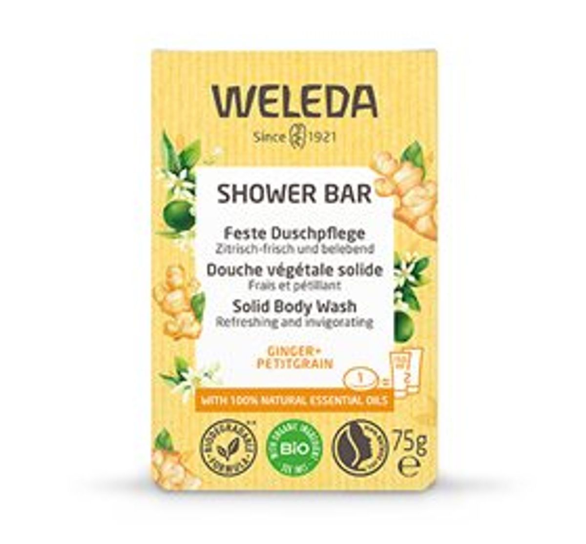 Weleda Shower Bar Ginger &bull; 75 g.