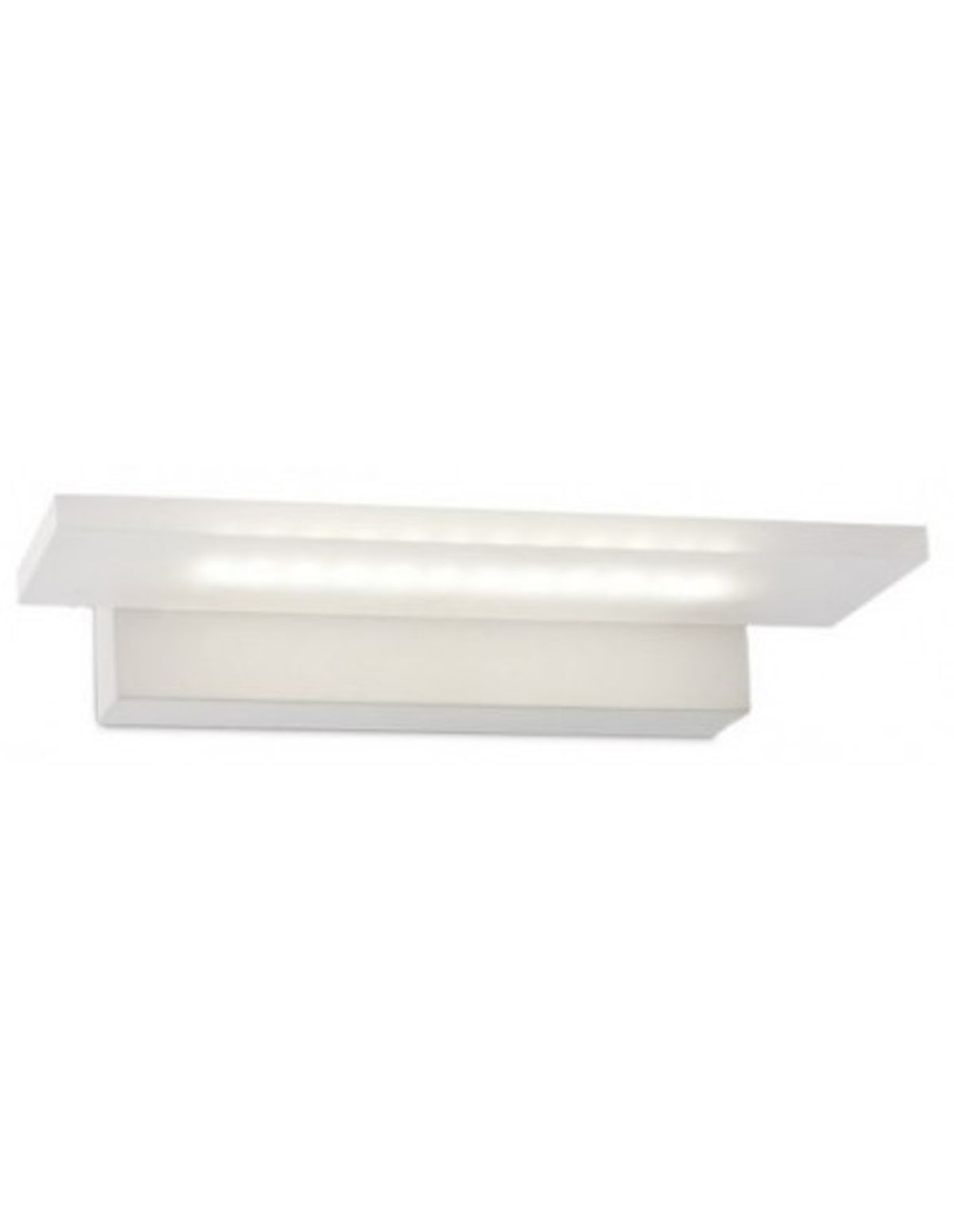 WELL Badeværelseslampe i metal og akryl B34,5 cm 1 x 7,3W SMD LED - Mat hvid/Satineret