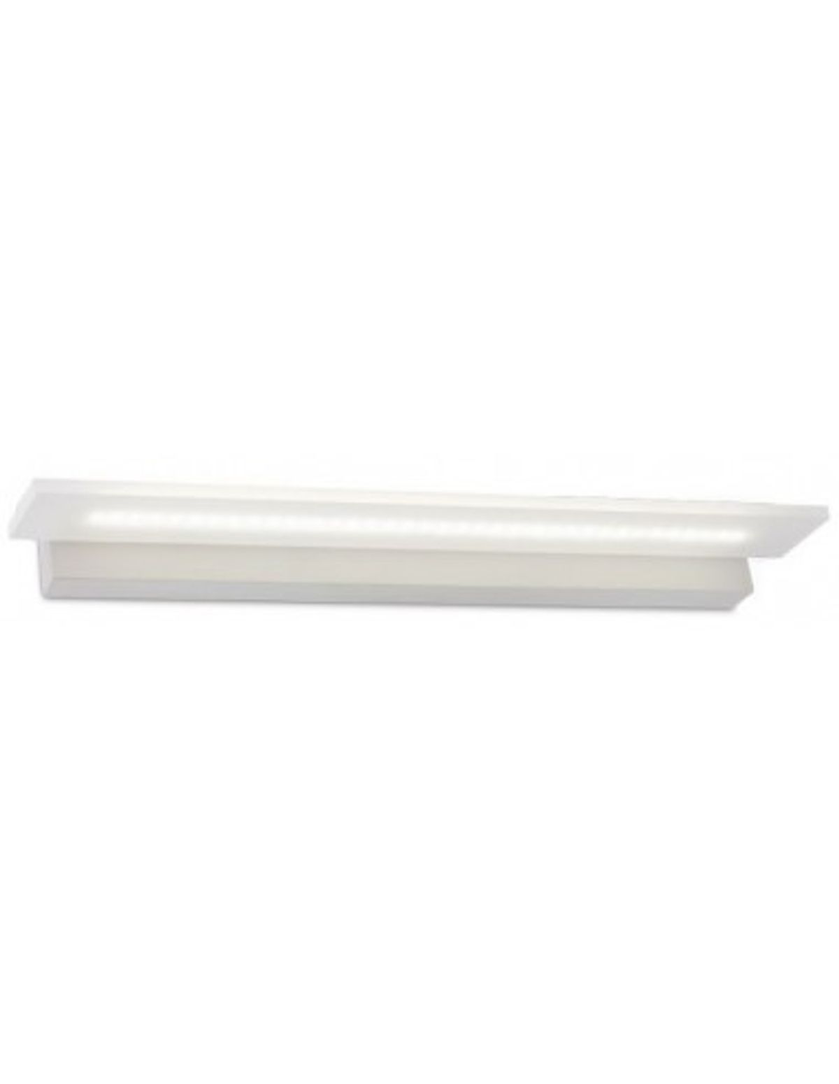 WELL Badeværelseslampe i metal og akryl B66,5 cm 1 x 17W SMD LED - Mat hvid/Satineret