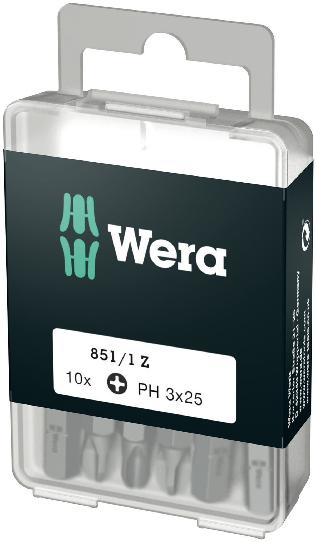 Wera 851/1 Z DIY Bits PH 3 x 25mm - 10 stk.