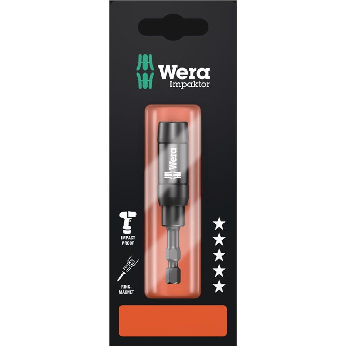 Wera 897/4 IMP R SB Impaktor holder med ringmagnet og låsering