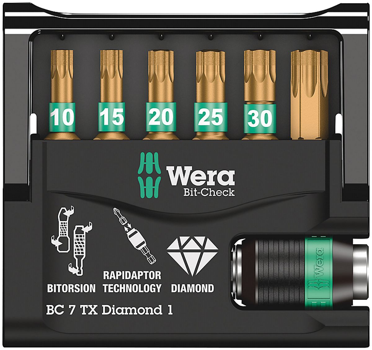 WERA Bit-Check 7 TX Diamond 1, 7 dele