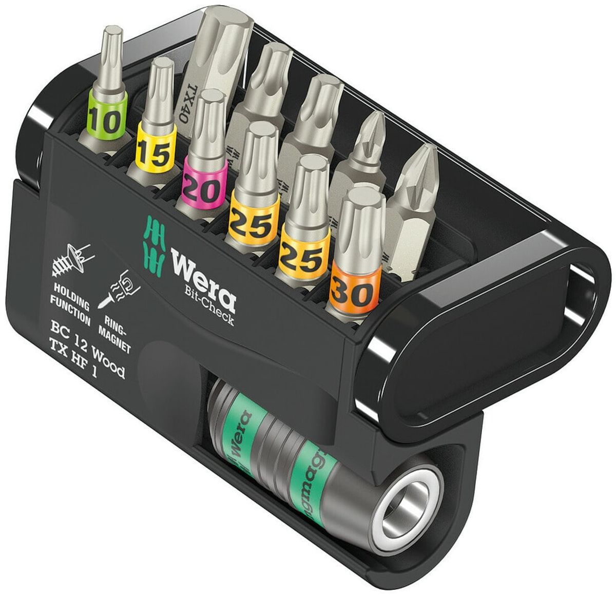 Wera bitssæt Bit-Check 12 Wood TX HF 1, 12 dele