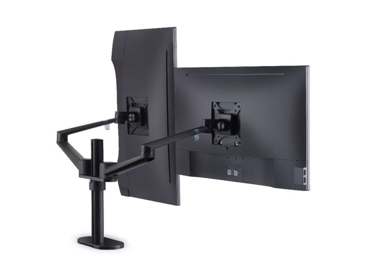 Wergon - Titan - Justerbar Dual LCD / Monitor Skærm Holder/arm - til 2 Skærme Max 32" - Sort