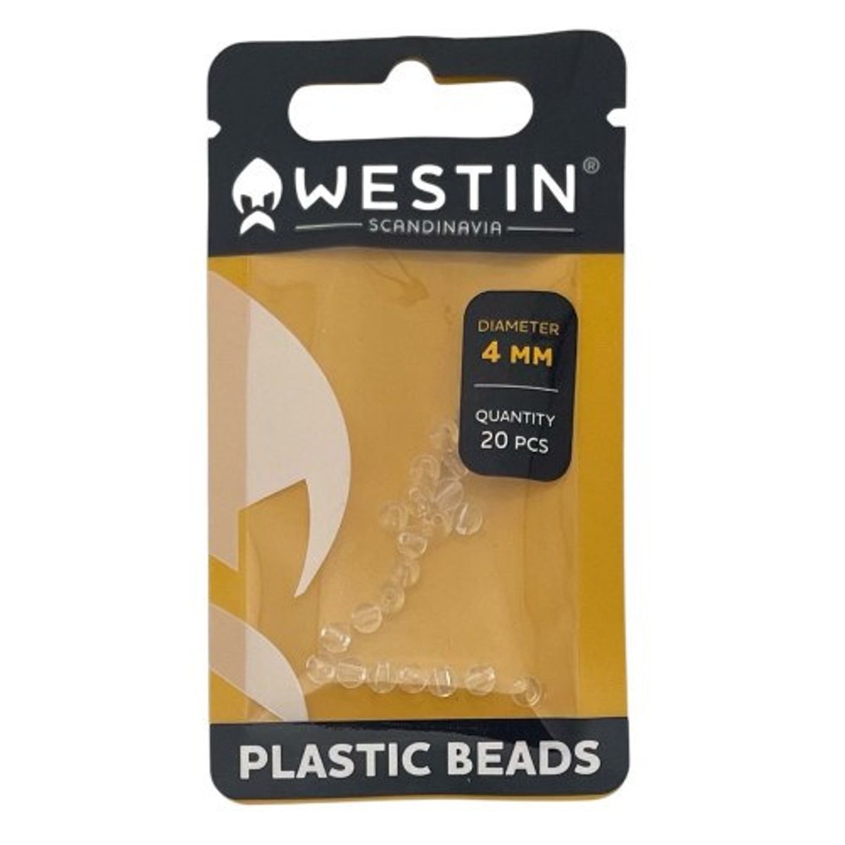 Westin Plastic Beads 4mm Transperant