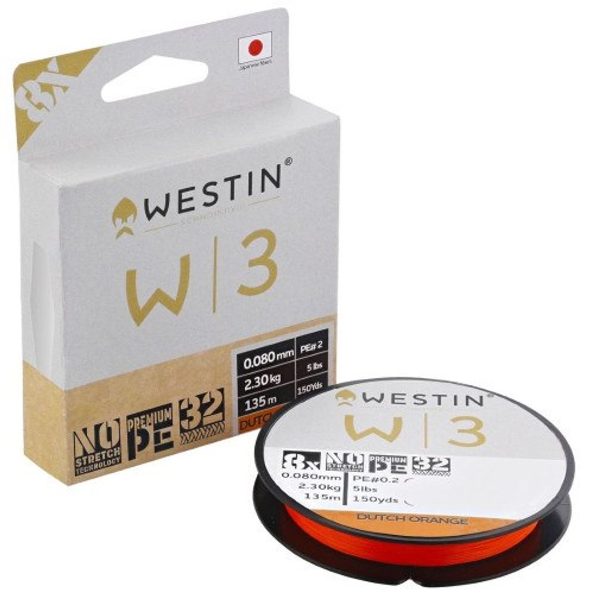 Westin W3 8-Braid Dutch Orange 135m