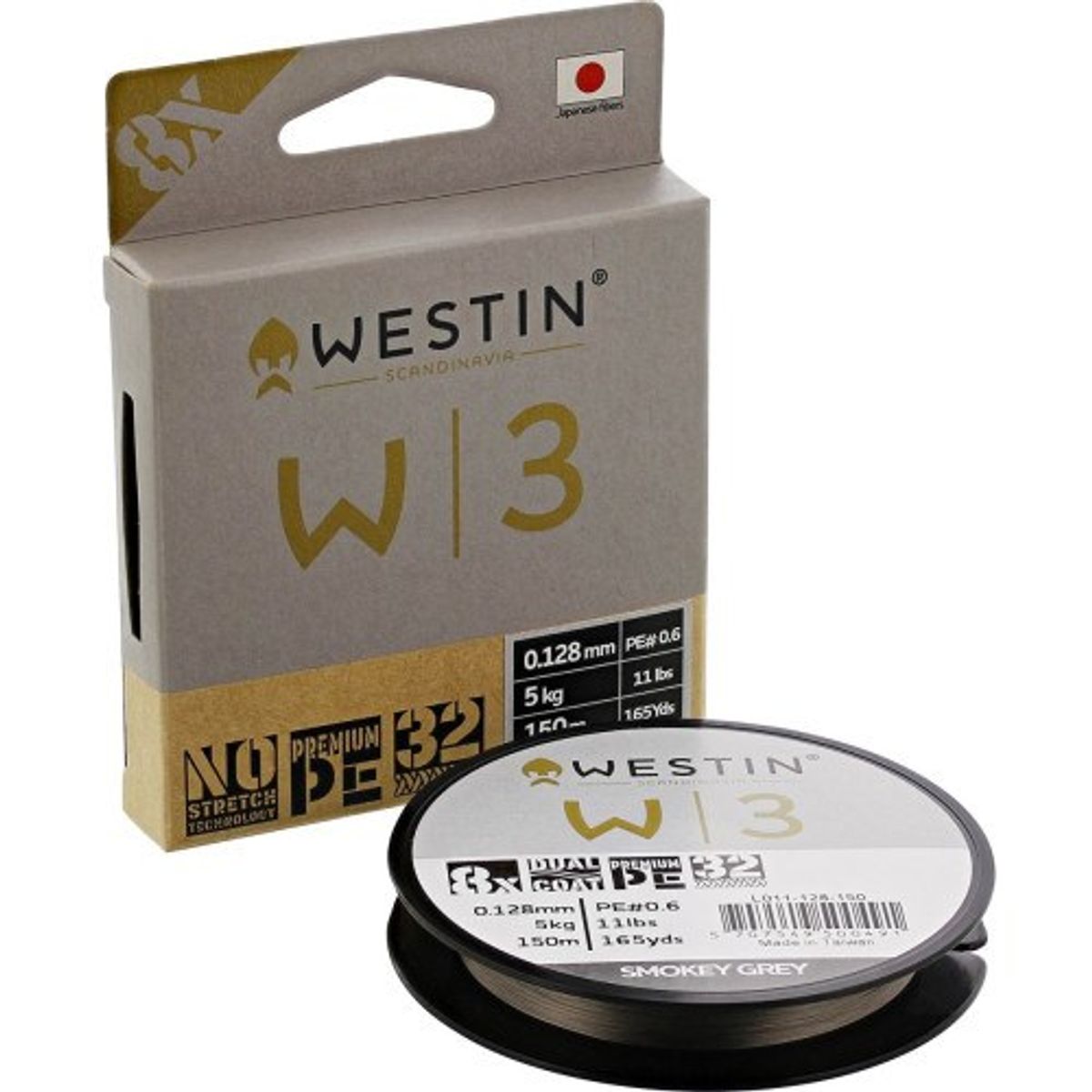 Westin W3 8-Braid Smokey Grey 150m