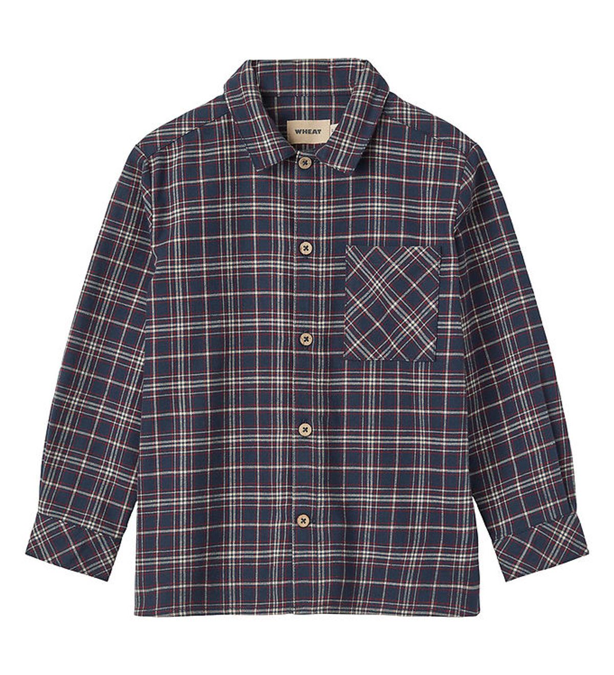 Wheat Skjorte - Oscar - Navy Check