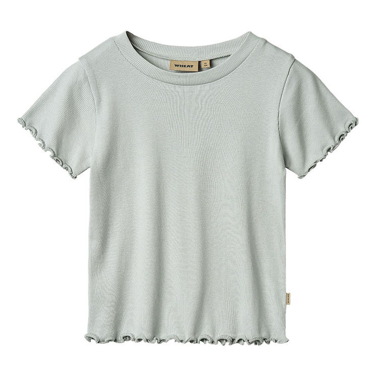 Wheat T-shirt - Rib - Irene - Soft Blue